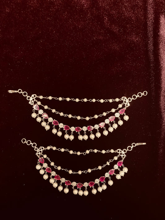 CZ  Bridal Kanchain | AD Bridal Earchain