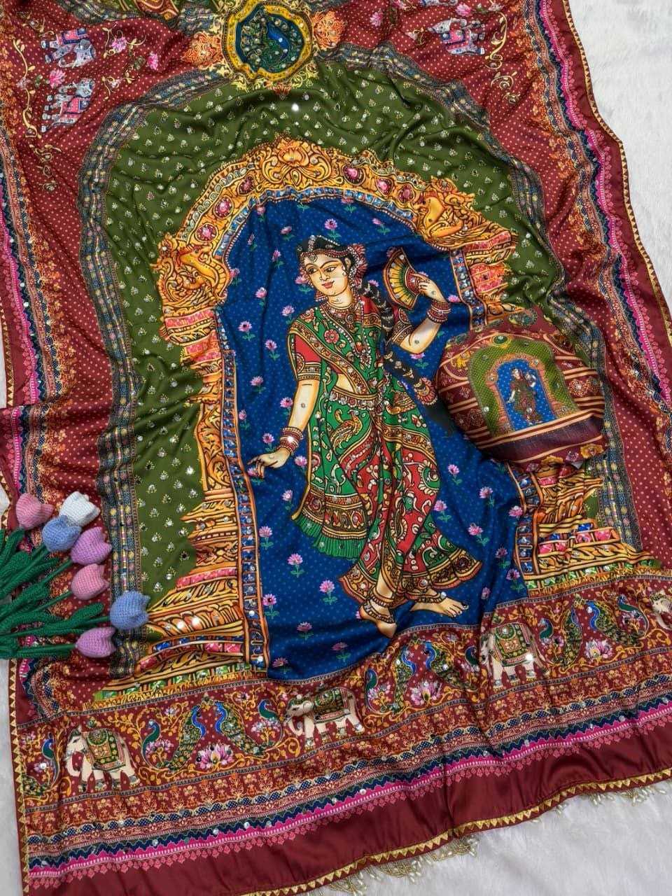 Japan Sartin Printed Saree