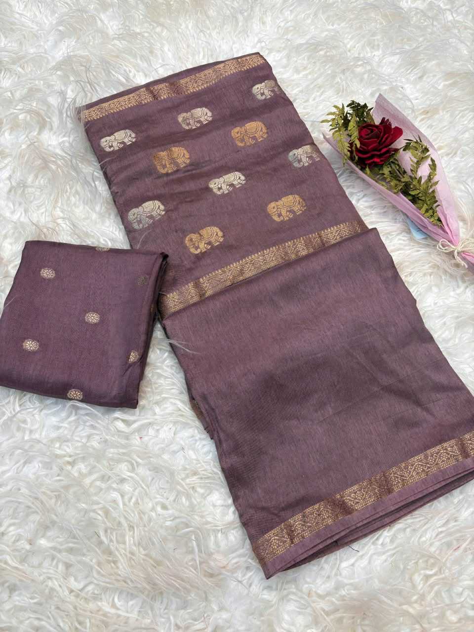 Dola Silk Saree in Black