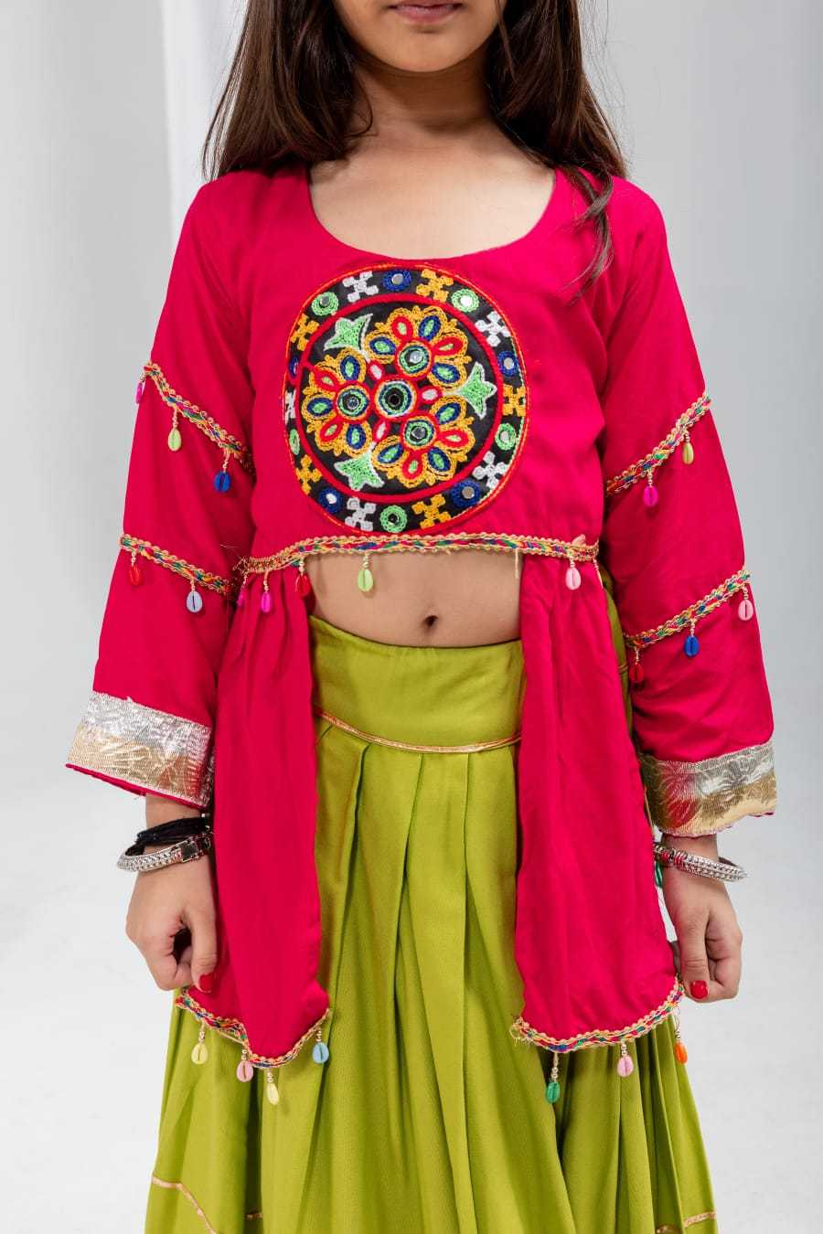 Ananya Reyon Cotton Kids Lehenga