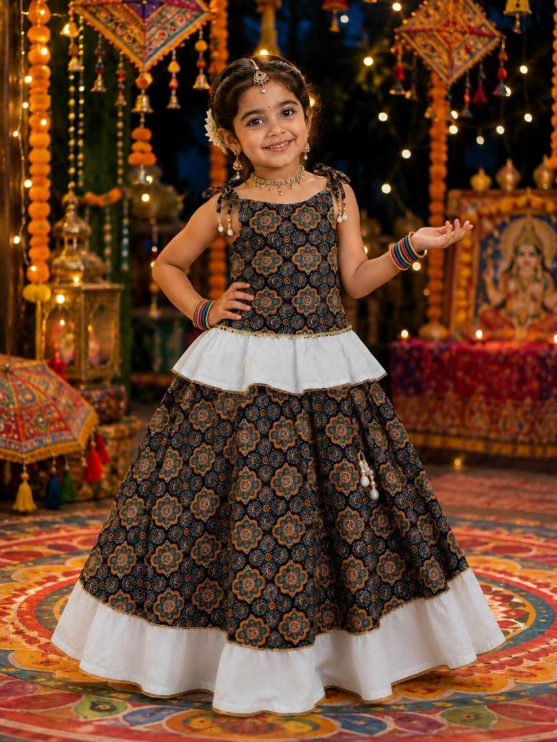 Raas Cotton Kids Lehenga