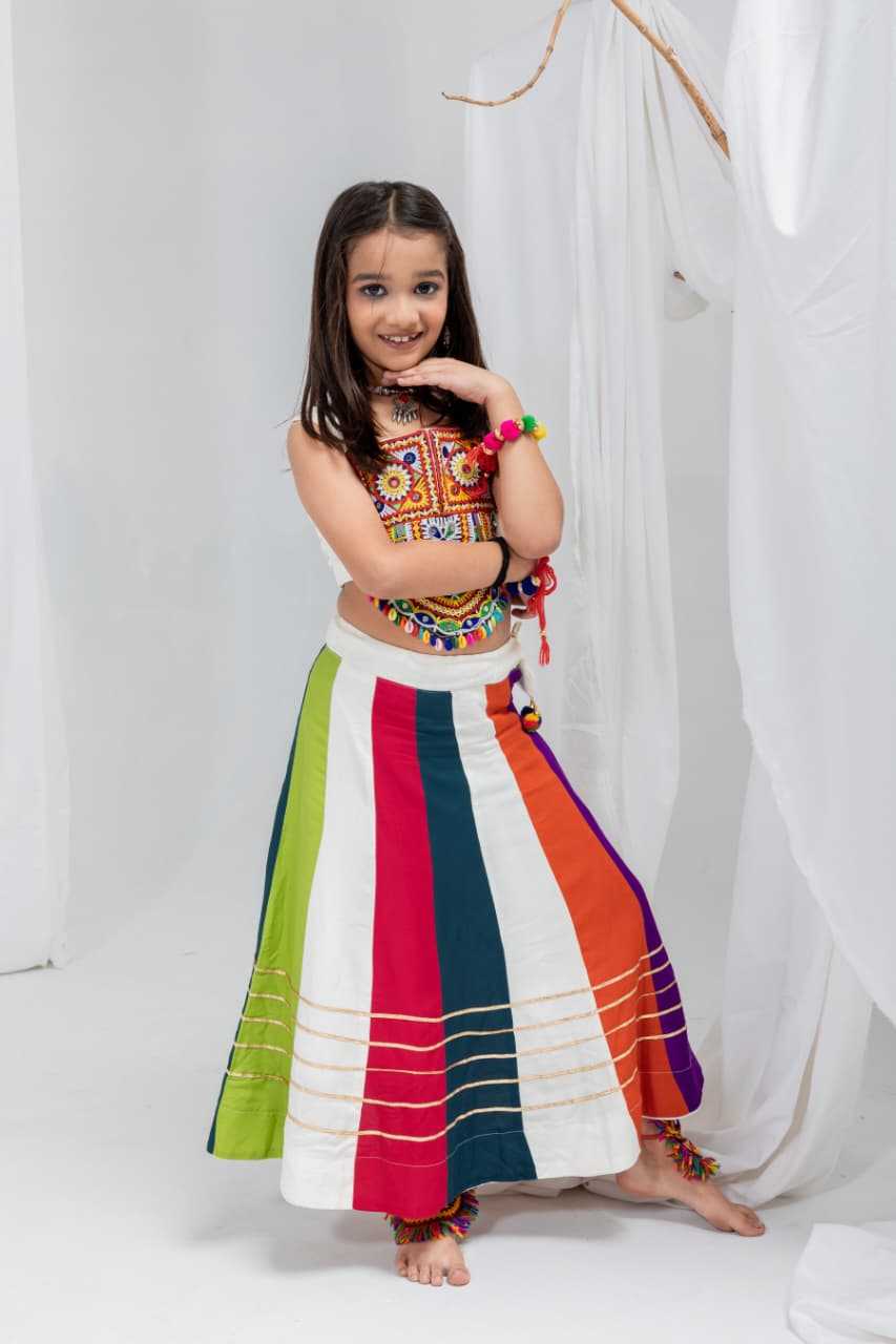 Rasrang Reyon Cotton Kids Lehenga