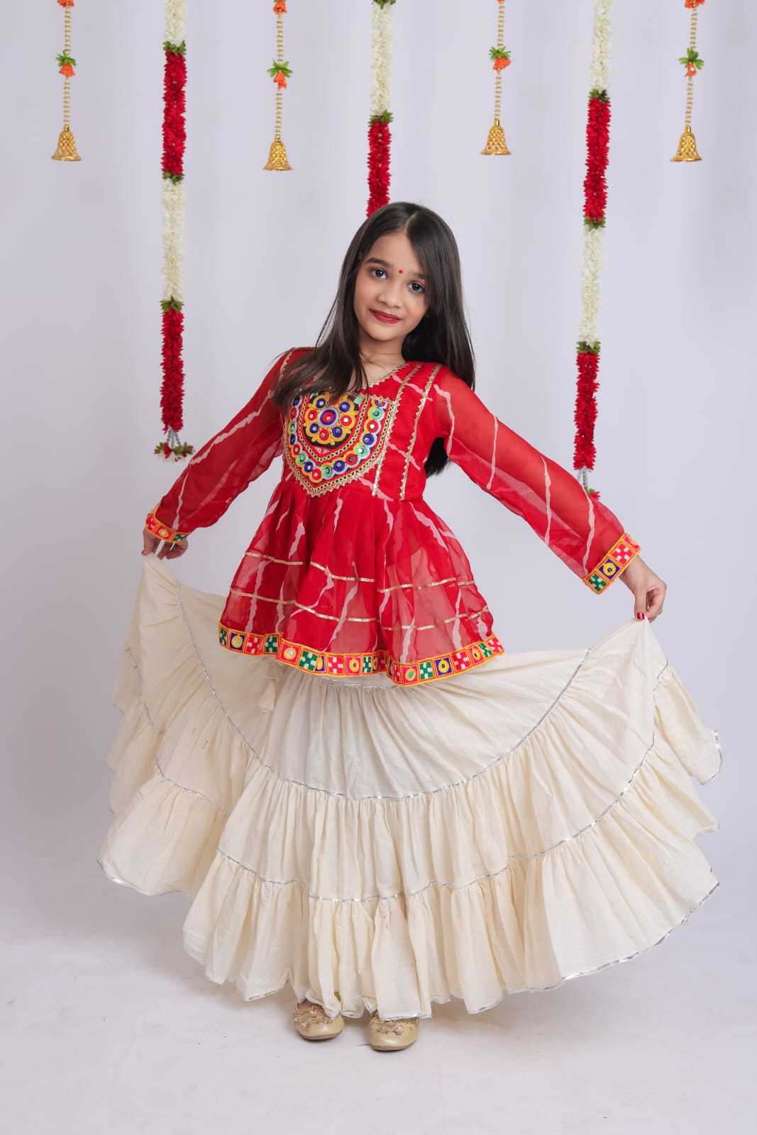Suhagini Cotton Kids Lehenga