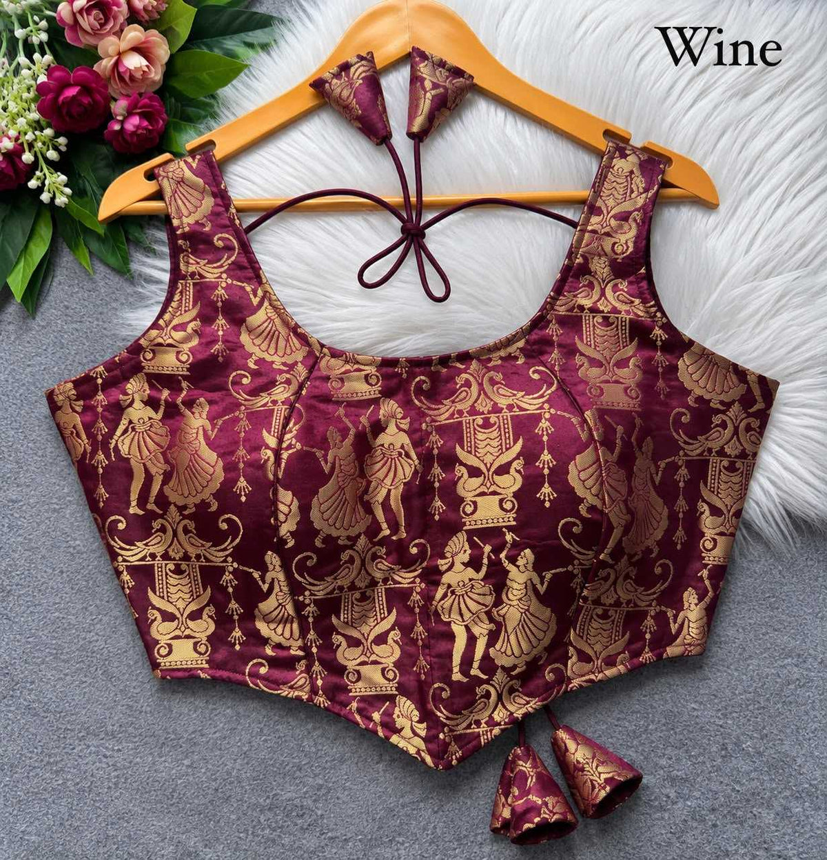 Banarasi Soft Silk Printed Blouse