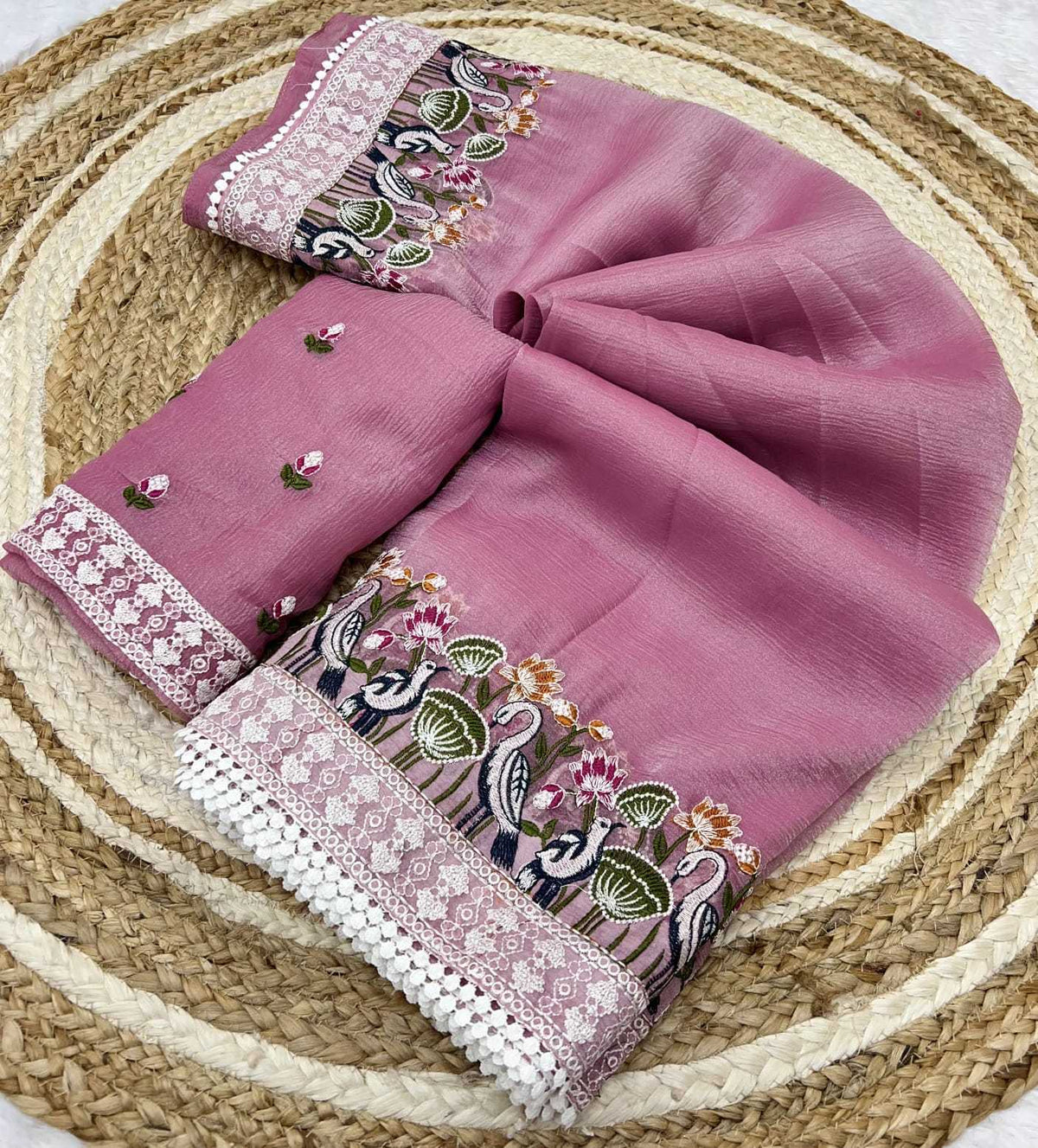 Garima Premium Georgette Designer Saree in Lavender