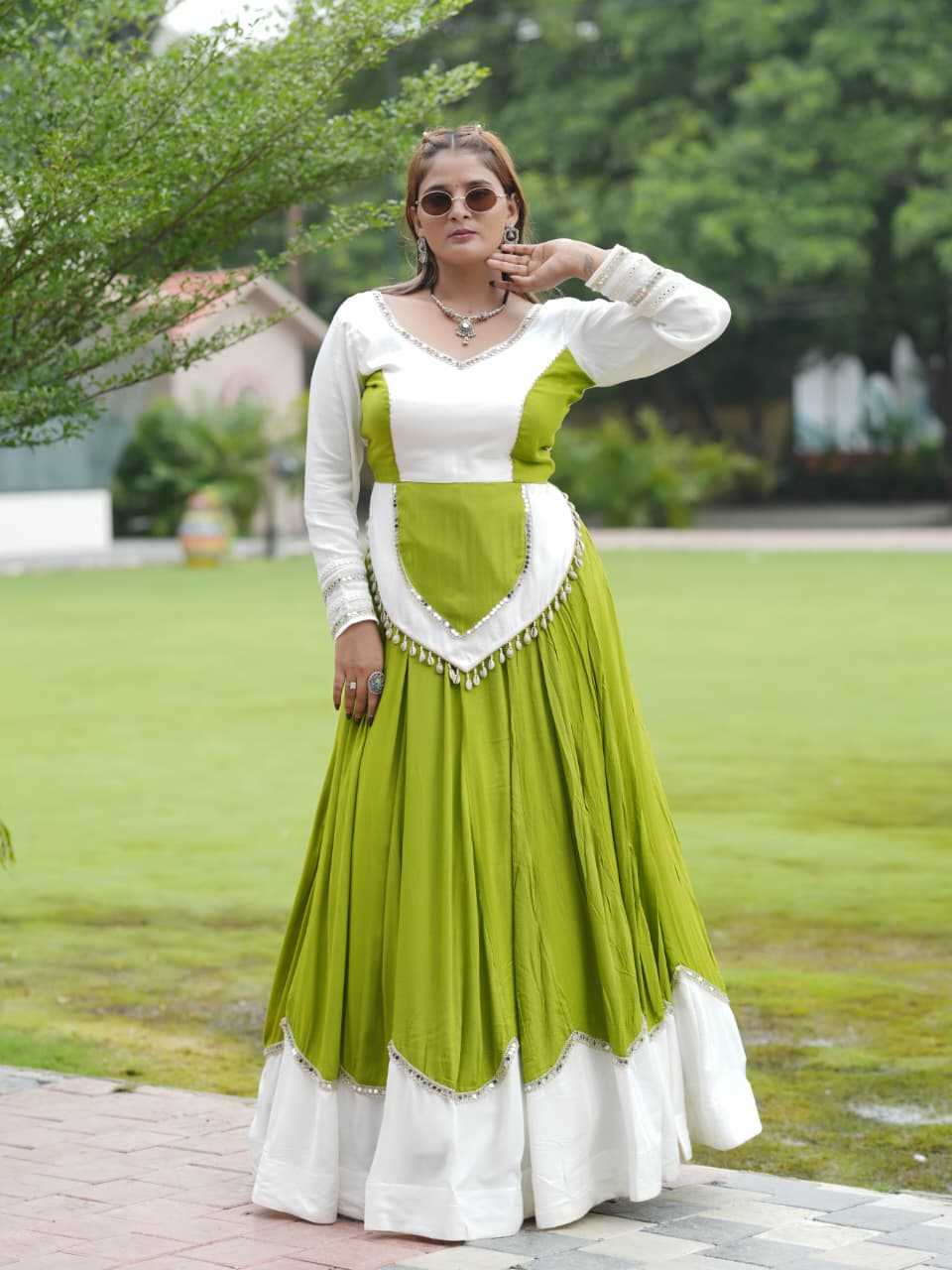 Reyon Cotton Traditional Lehenga in Navy Blue