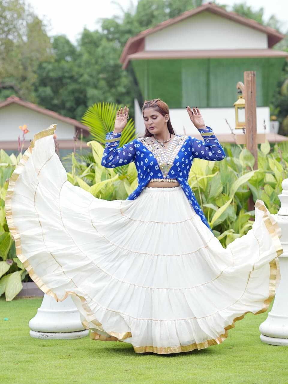 Georgette Designer Lehenga Choli in Blue