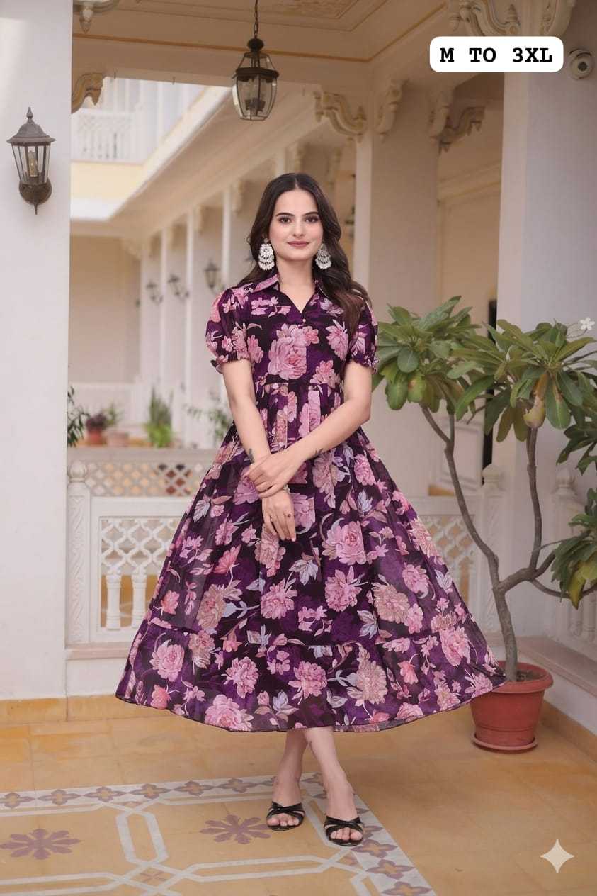 Georgette Printed Gown