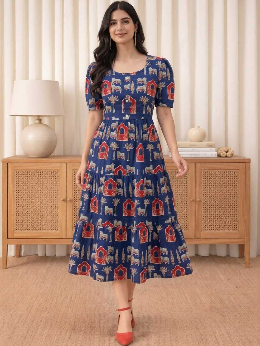 Middy Cotton Designer Dress