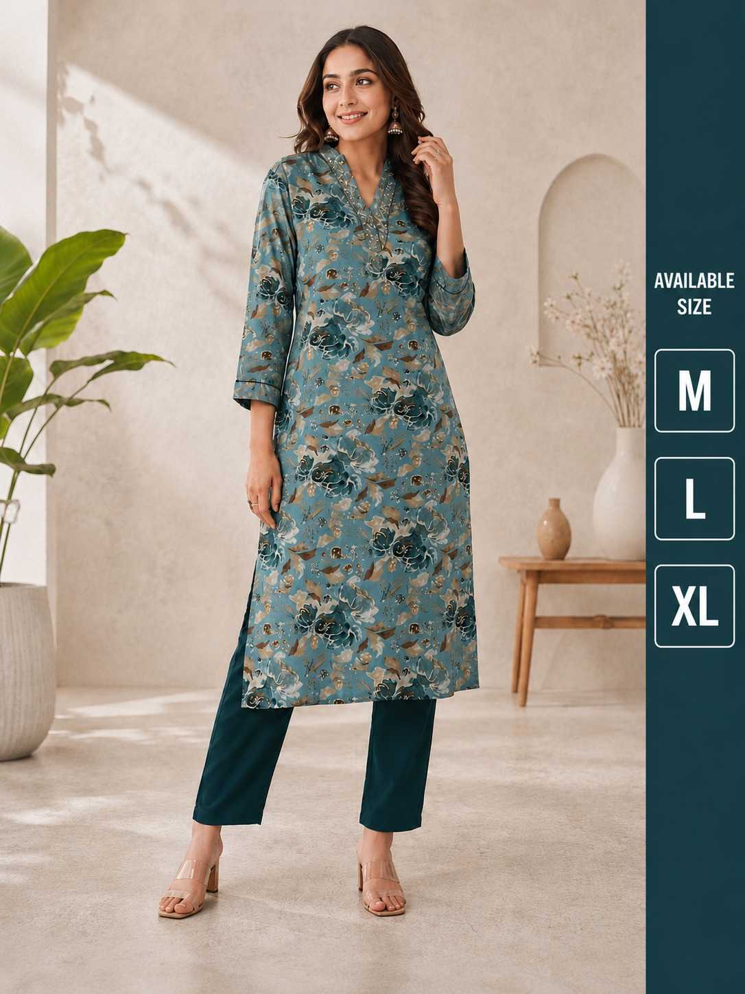 Modal Silk Party Wear Kurti