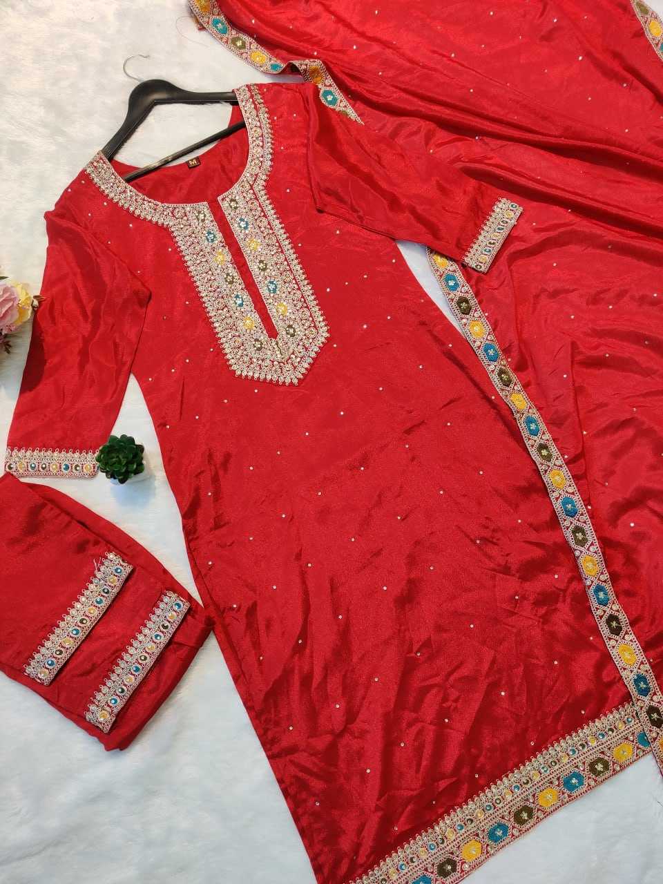 Chinon Silk Party Wear Saree
