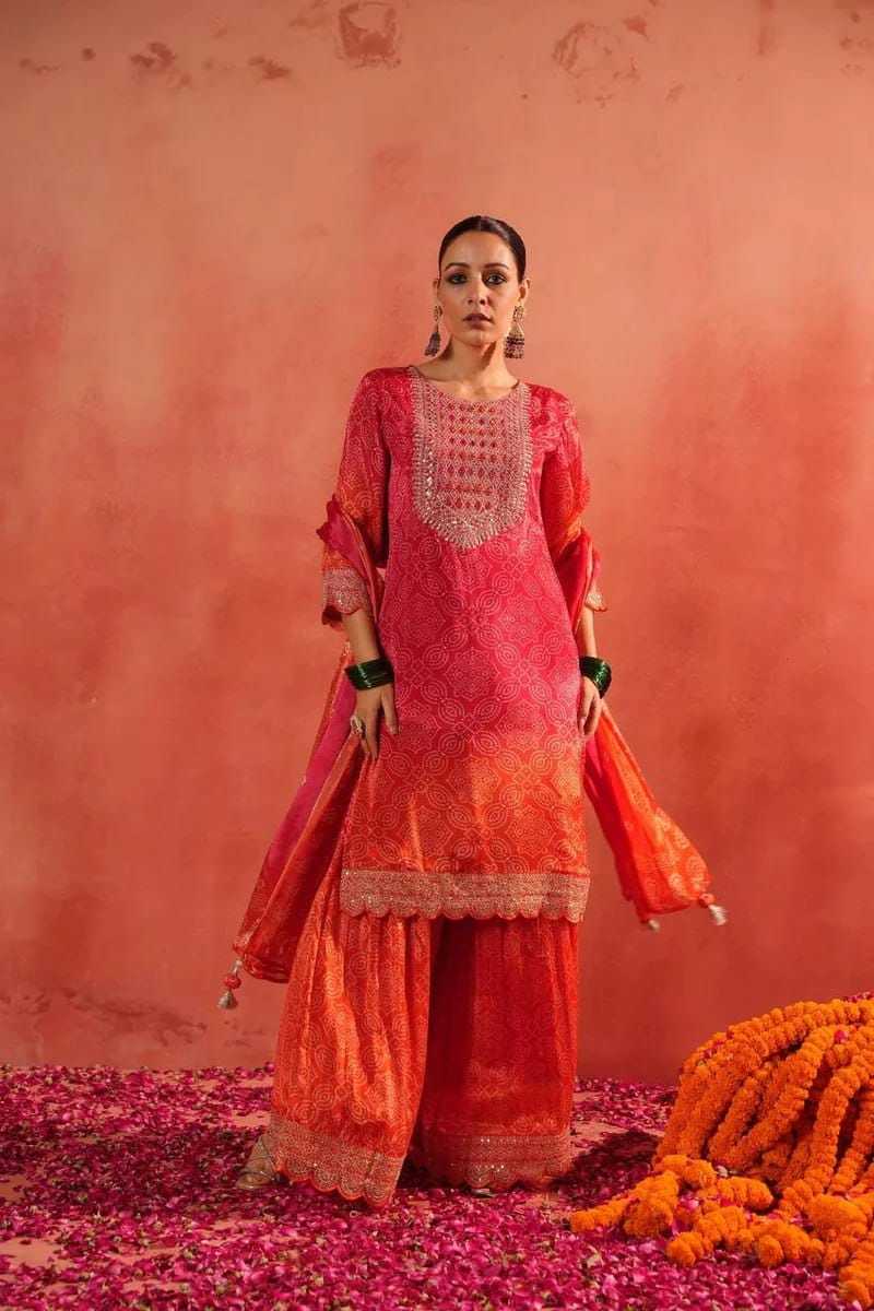 Cotton Sharara Salwar Suit