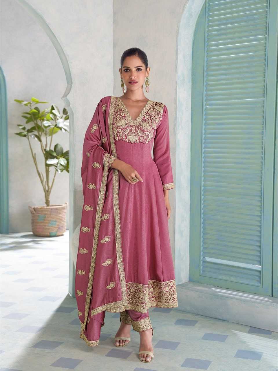 Premium Silk Embroidery Suit