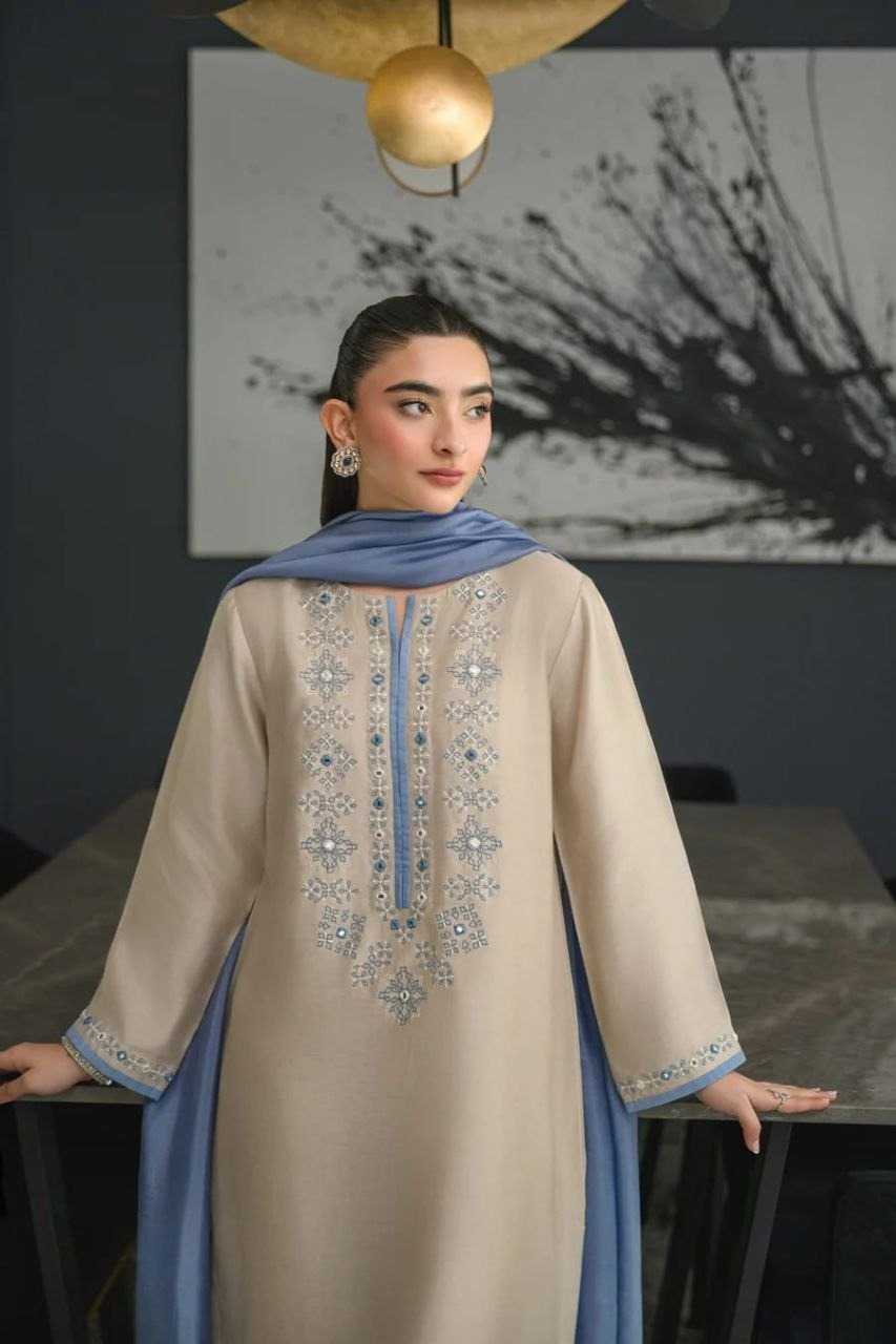 Chanderi Cotton Embroidery Suit