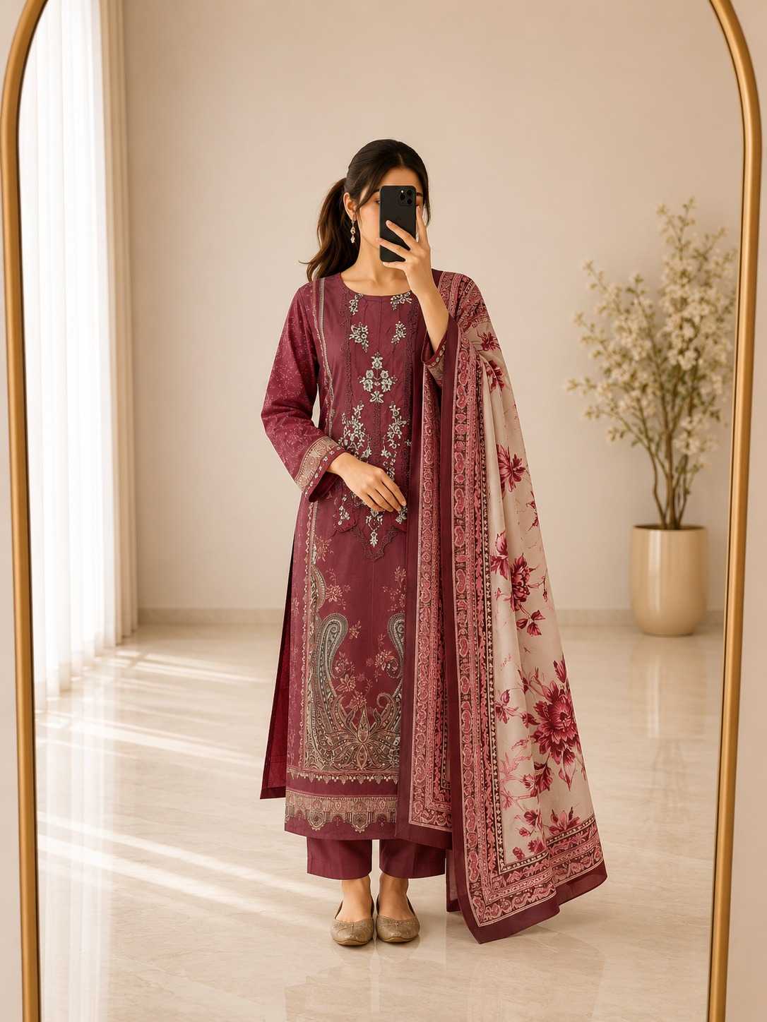 Cotton Printed Suit