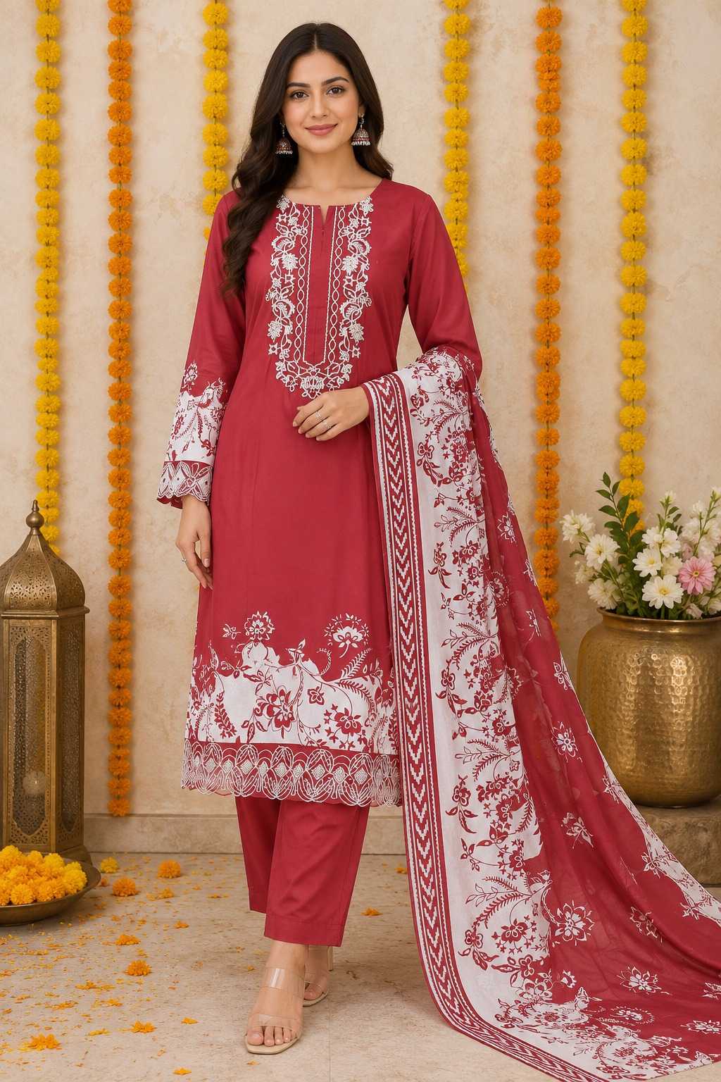Cotton Printed Suit
