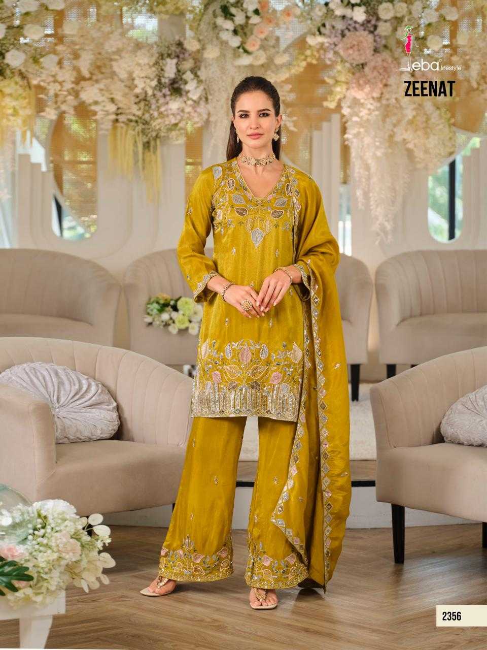 Eba-zeenat Heavy Roman Silk Ladies Suit