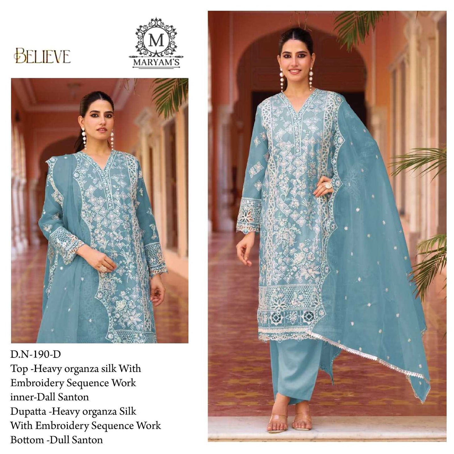 Organza Silk Embroidery Suit