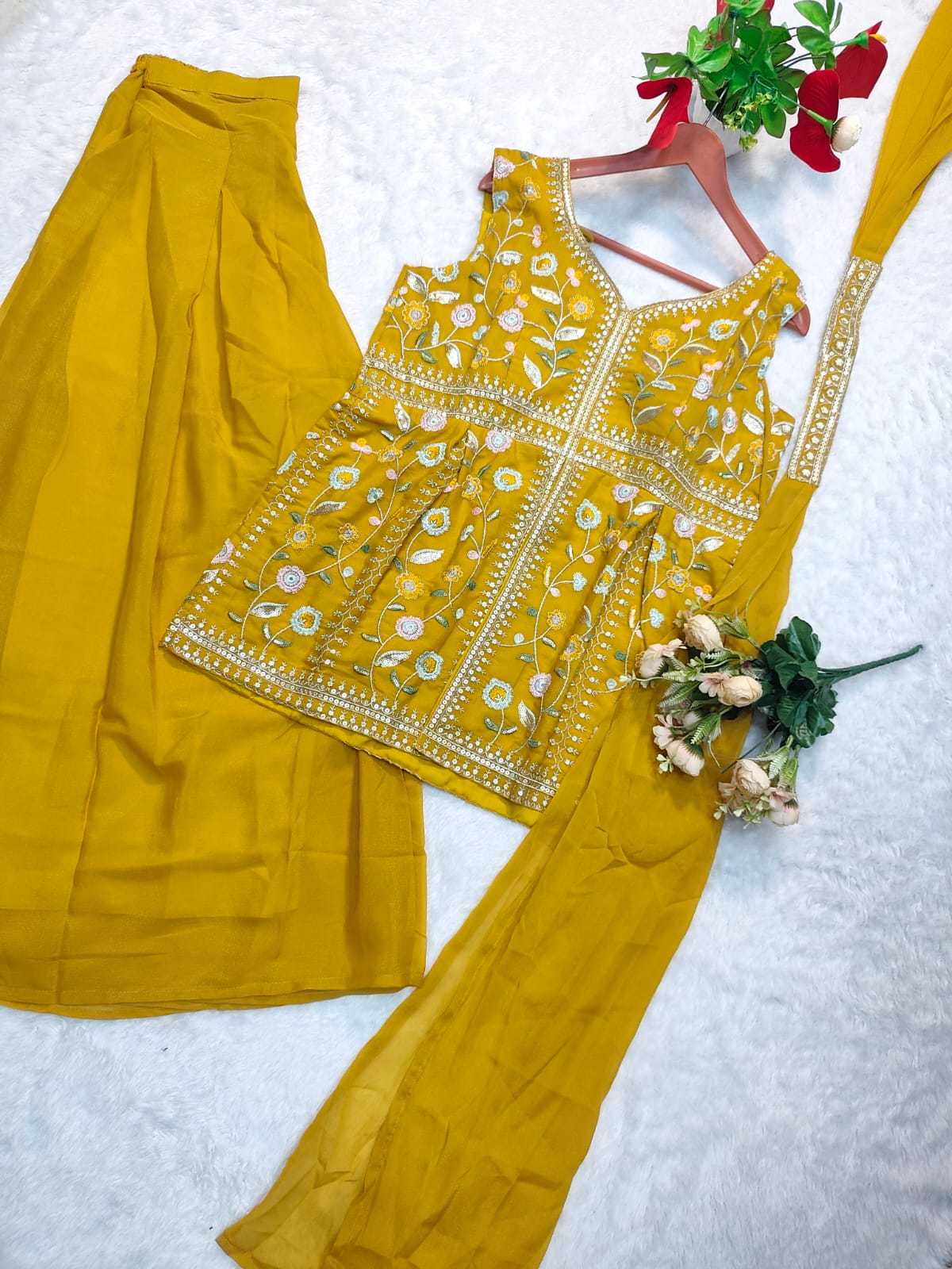Patudi Georgette Palazzo Suit