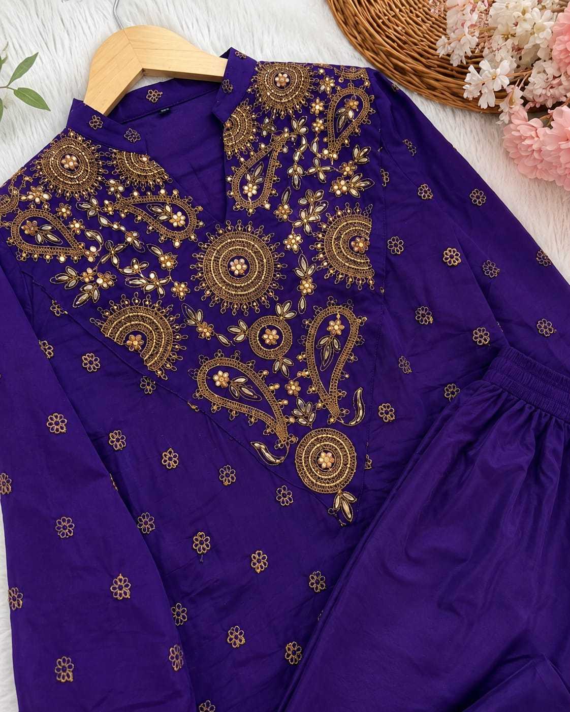 Sayra Crepe Silk Designer Suit