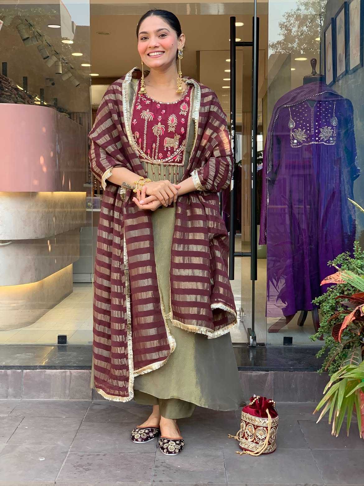 Shanaya Shimmer Silk Ladies Suit