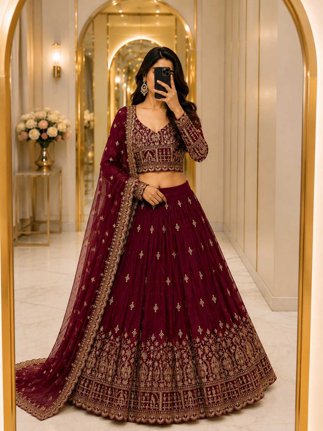 Vichitra Silk Lehenga