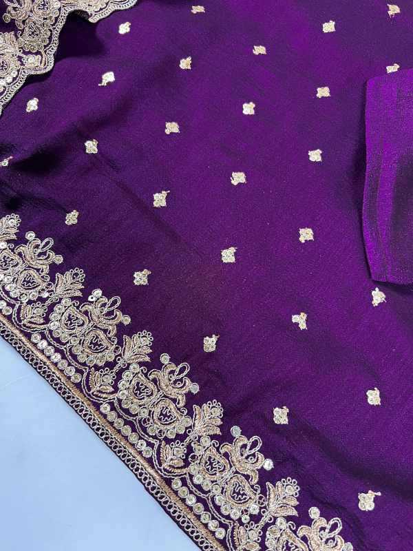Vichitra Silk Embroidery Suit