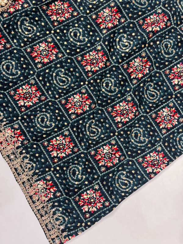 Pure Rayon Embroidery Suit