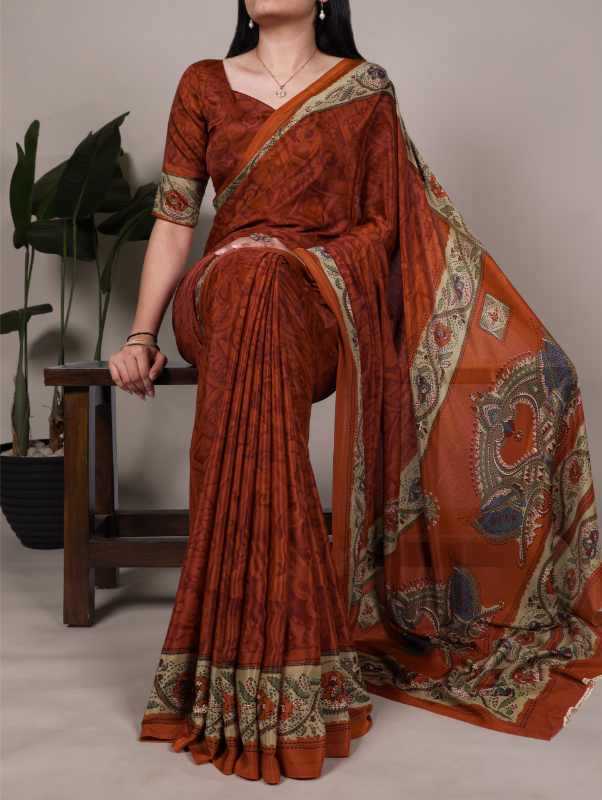 Crepe Designer Saree