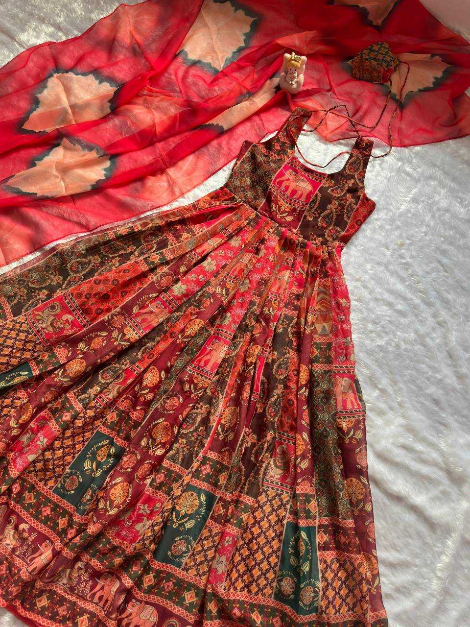 Shruti Organza Printed Gown