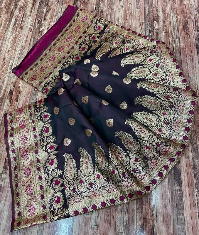 Adishree Satin Zari Border Saree