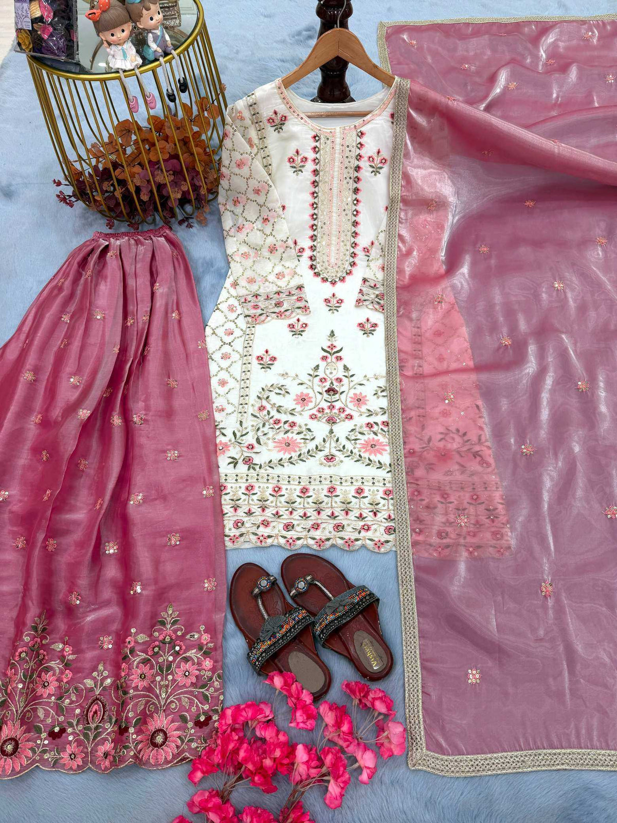 Pure Silk Embroidery Suit 1142