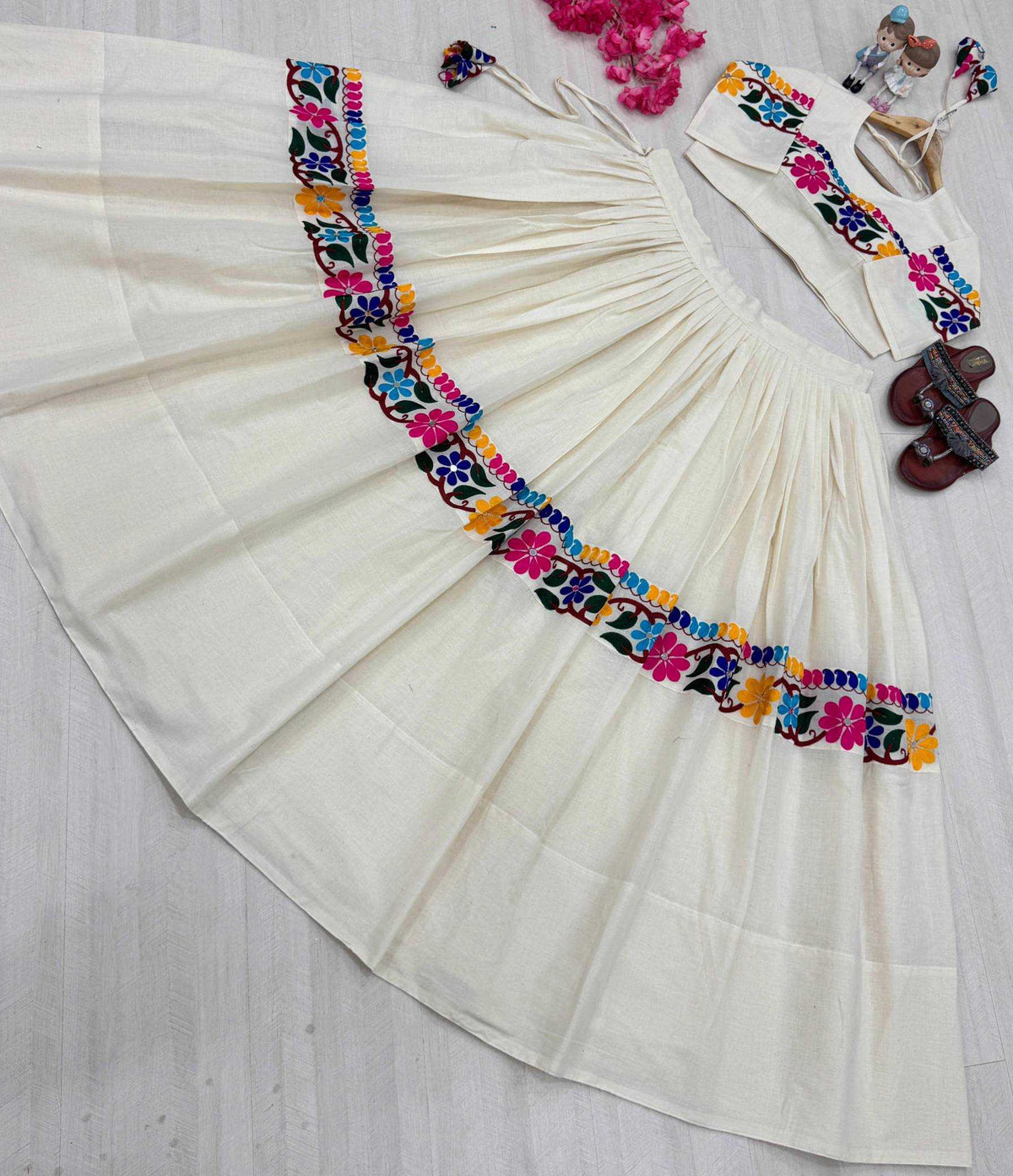 Cotton Embroidered Lehenga 211