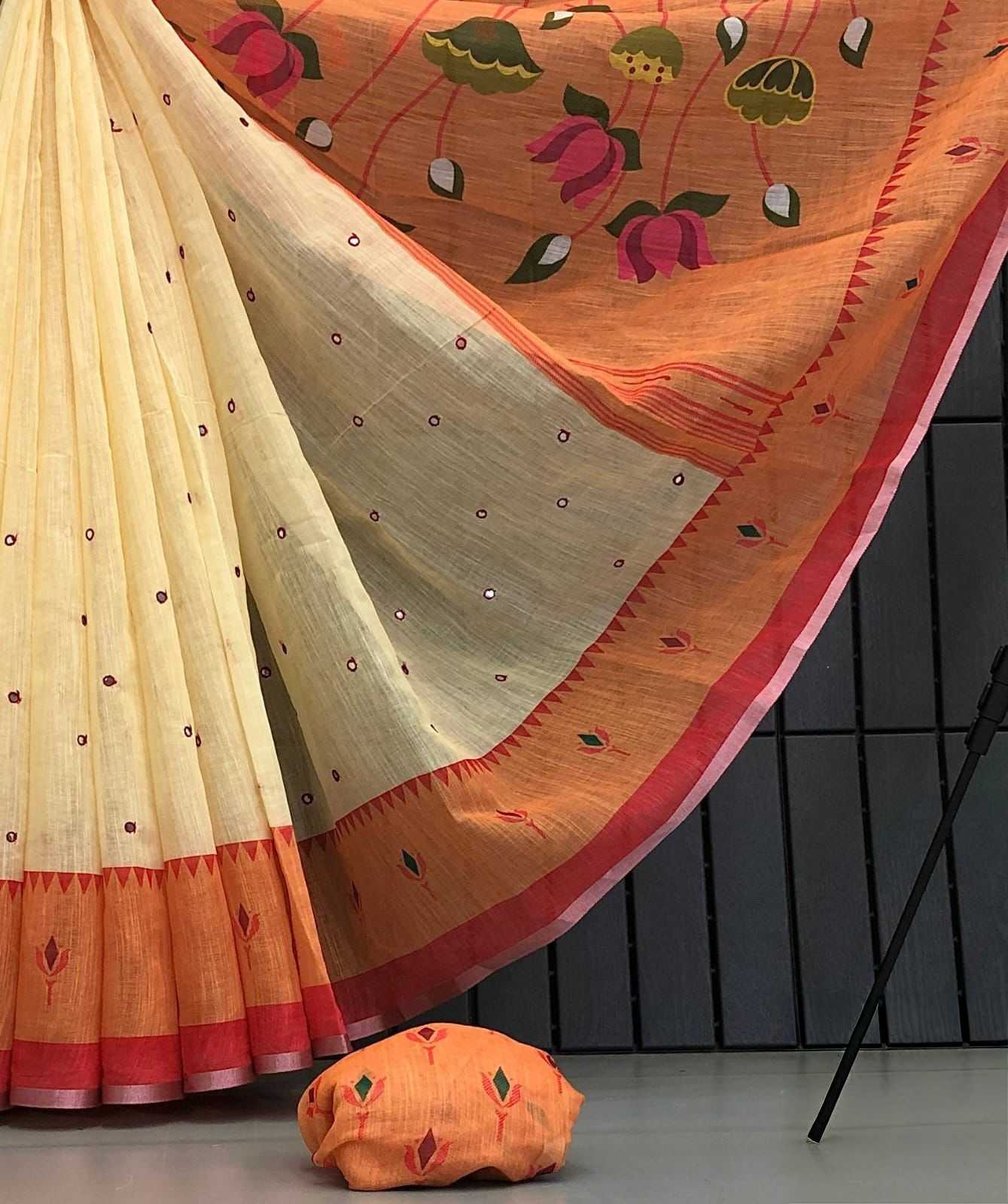 Cotton Linen Saree
