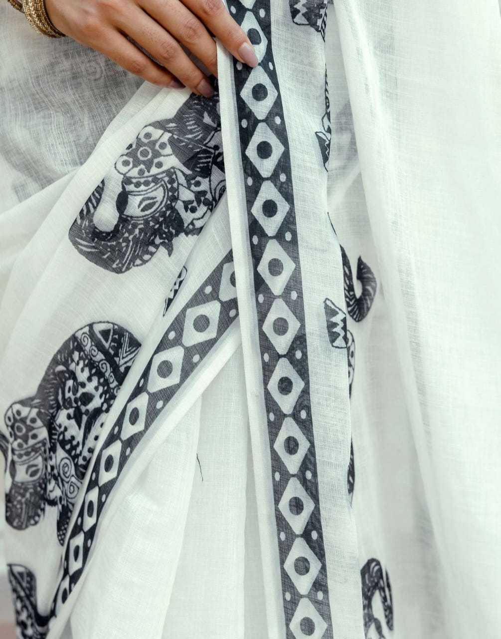 Linen Printed Saree