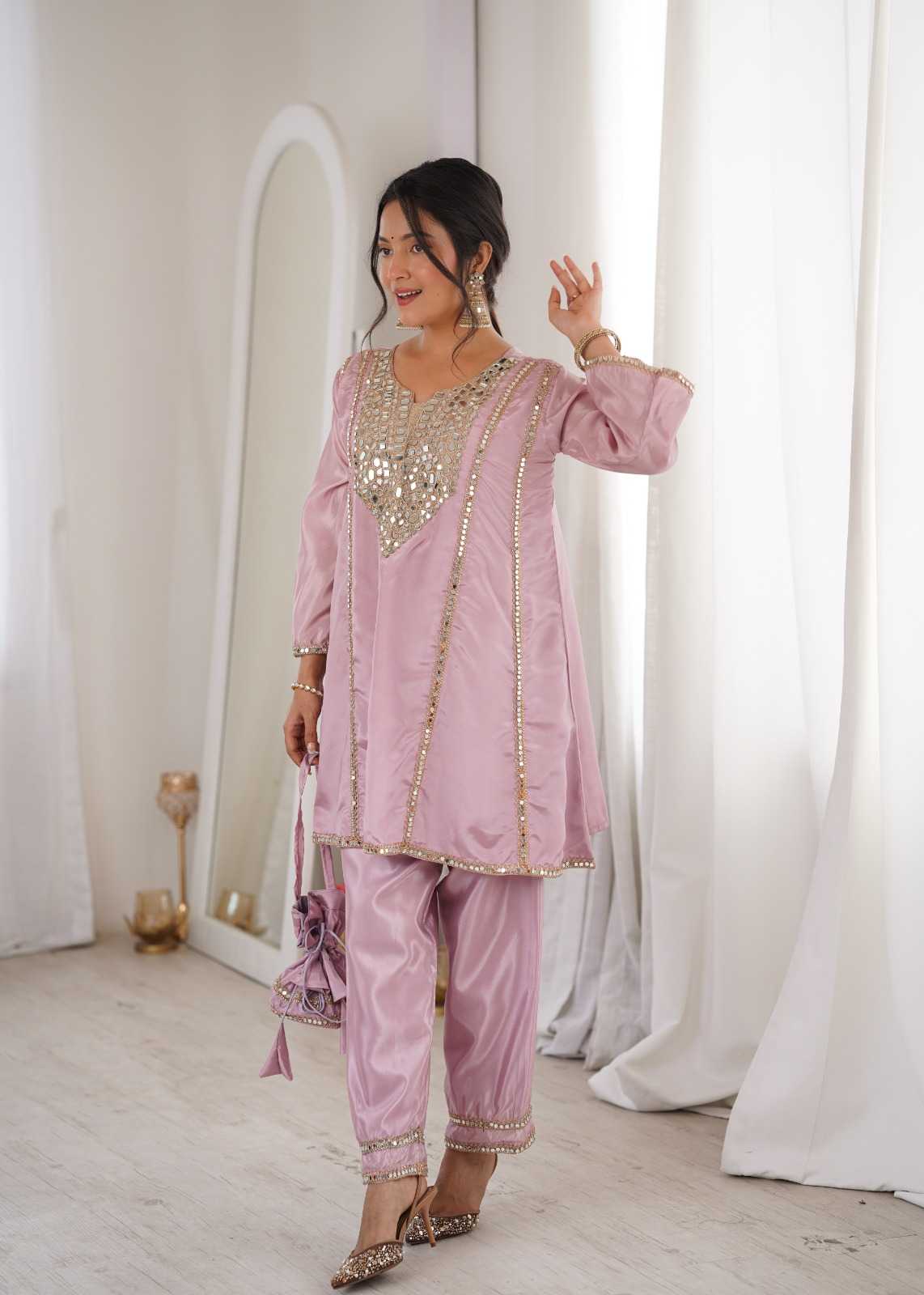 Fancy Mirror Work Kurti
