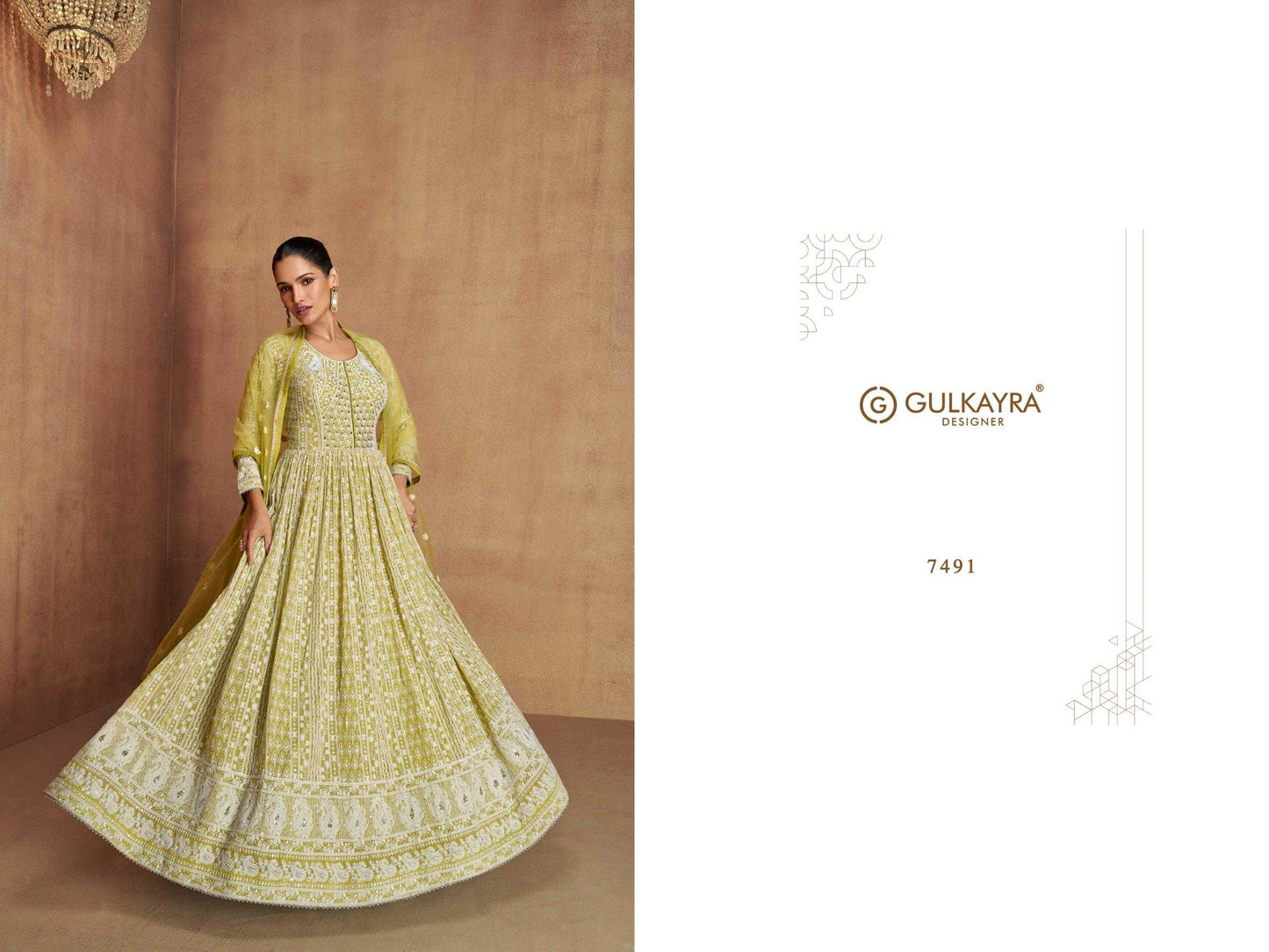 Georgette Embroidery Gown