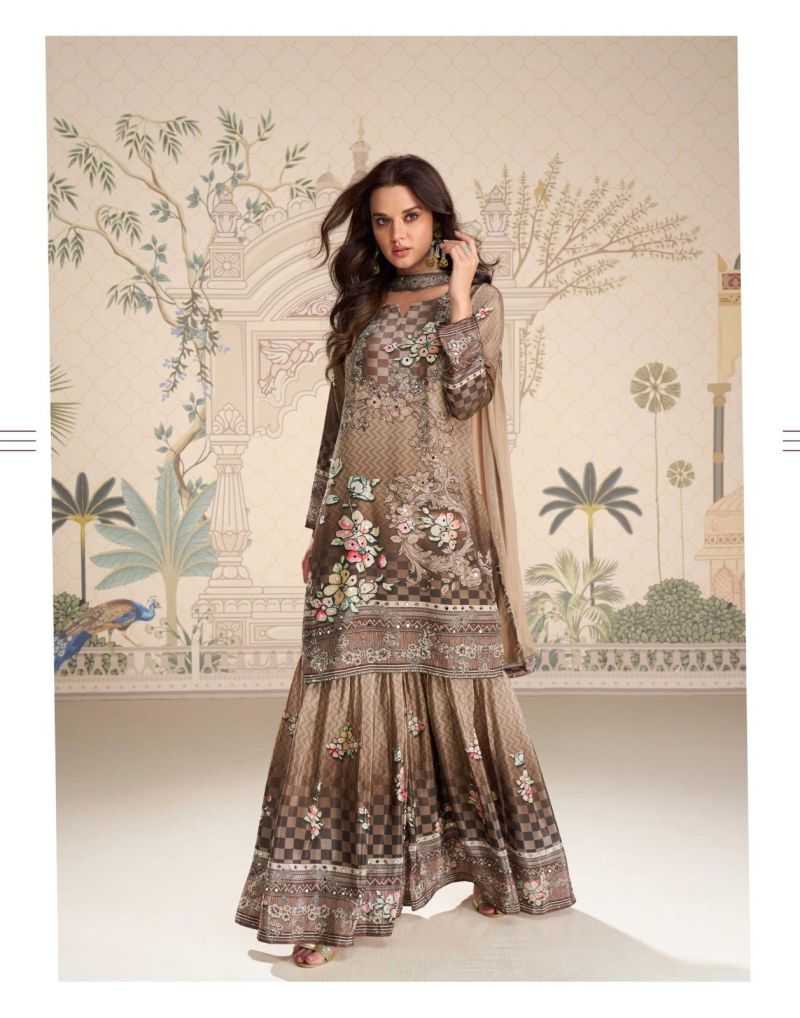 Crepe Silk Embroidery Suit