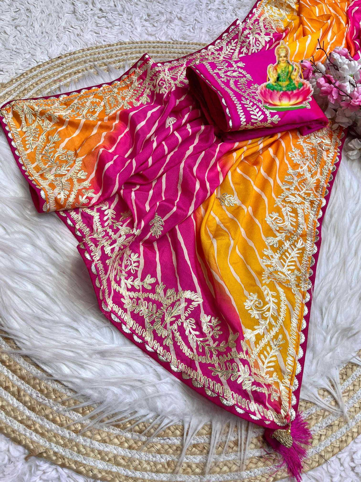 Aanvi Chinon Silk Traditional Saree