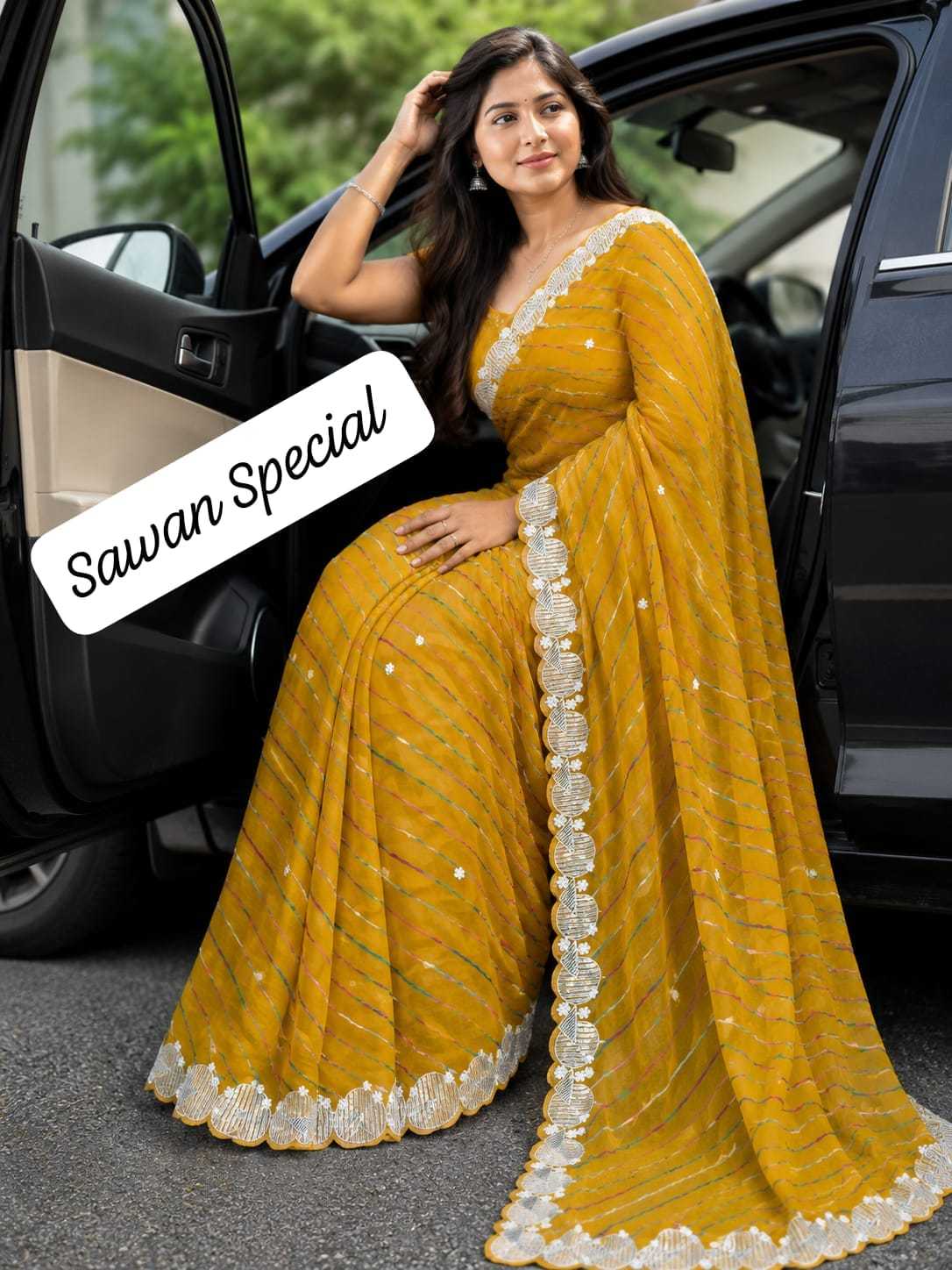 Alisha Viscose Sequnce Fancy Saree