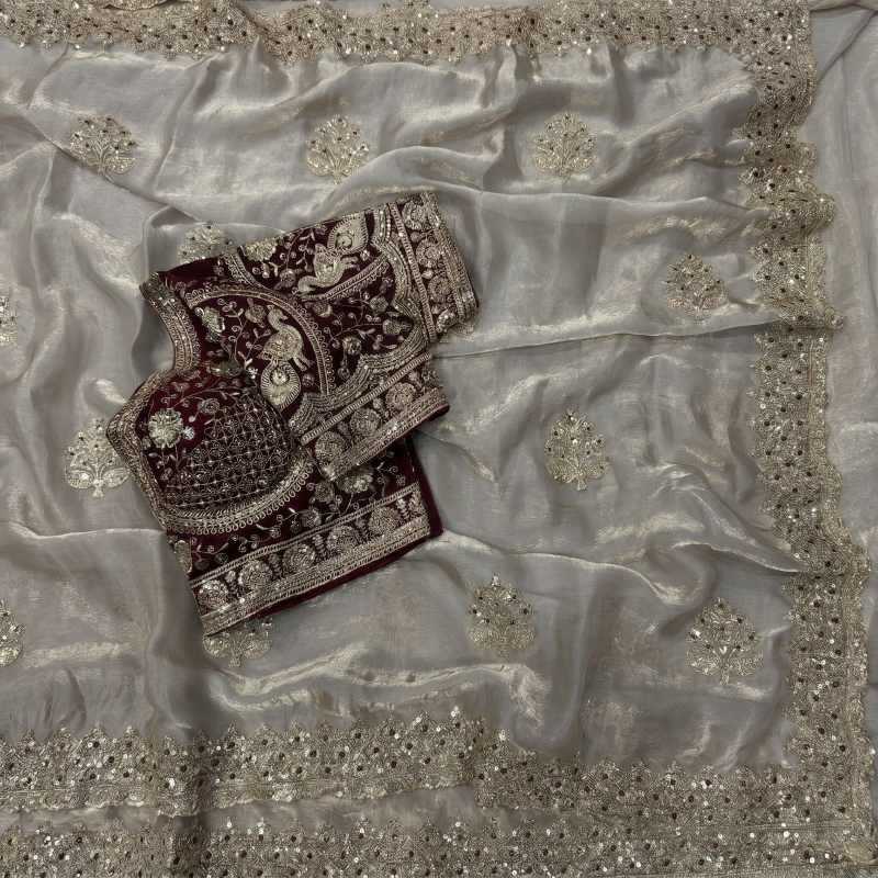 Satin Designer Saree