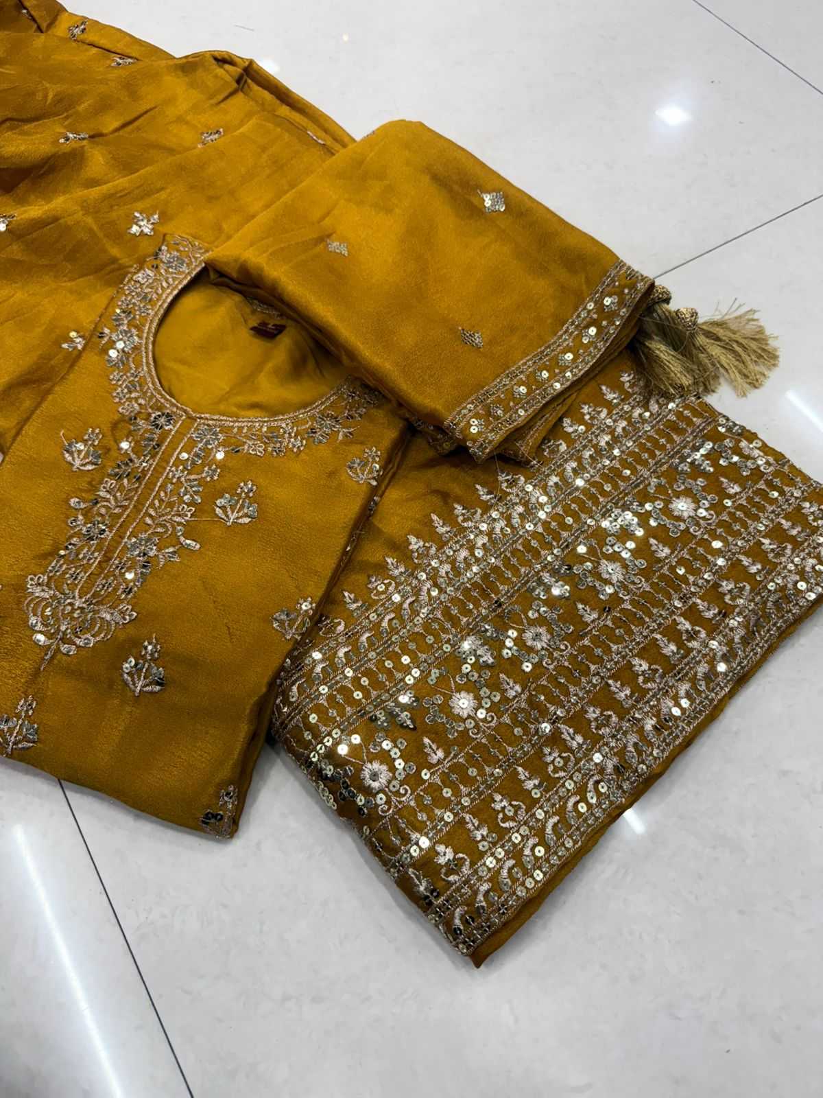 Faux Georgette Fancy Gown