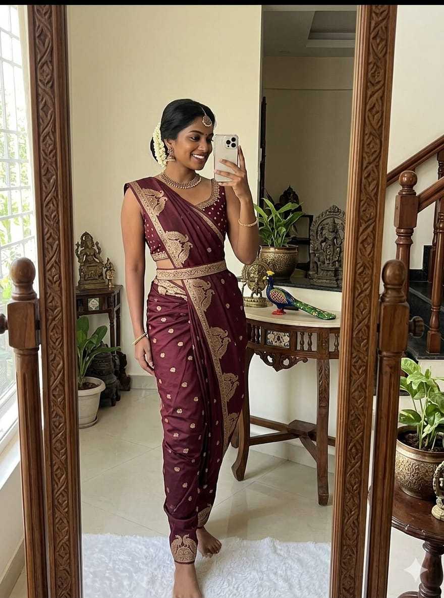 Muslin Silk Traditional Saree