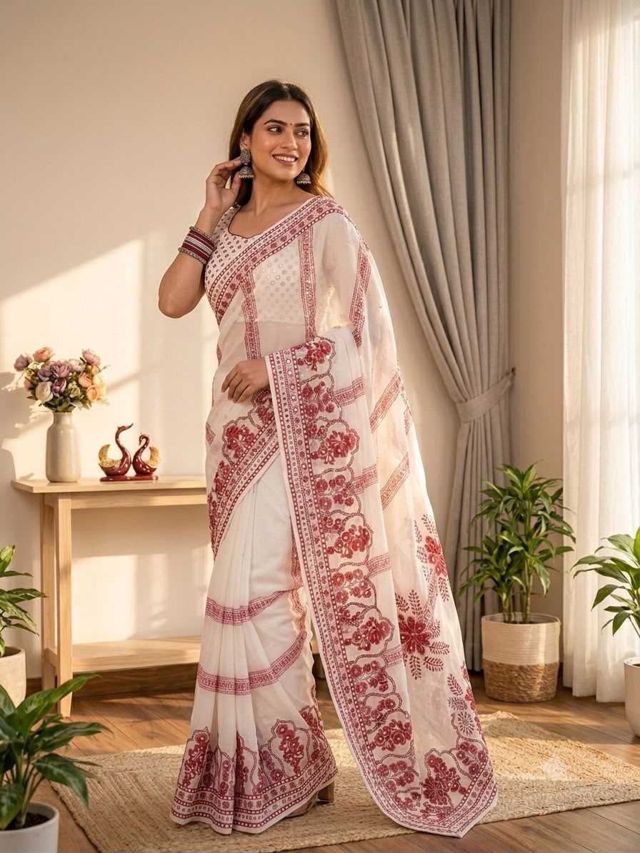 Faux Georgette Designer Saree