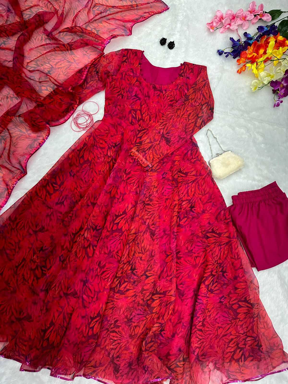 Georgette Printed Gown