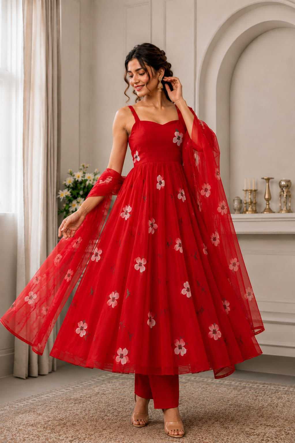 Organza Anarkali Gown