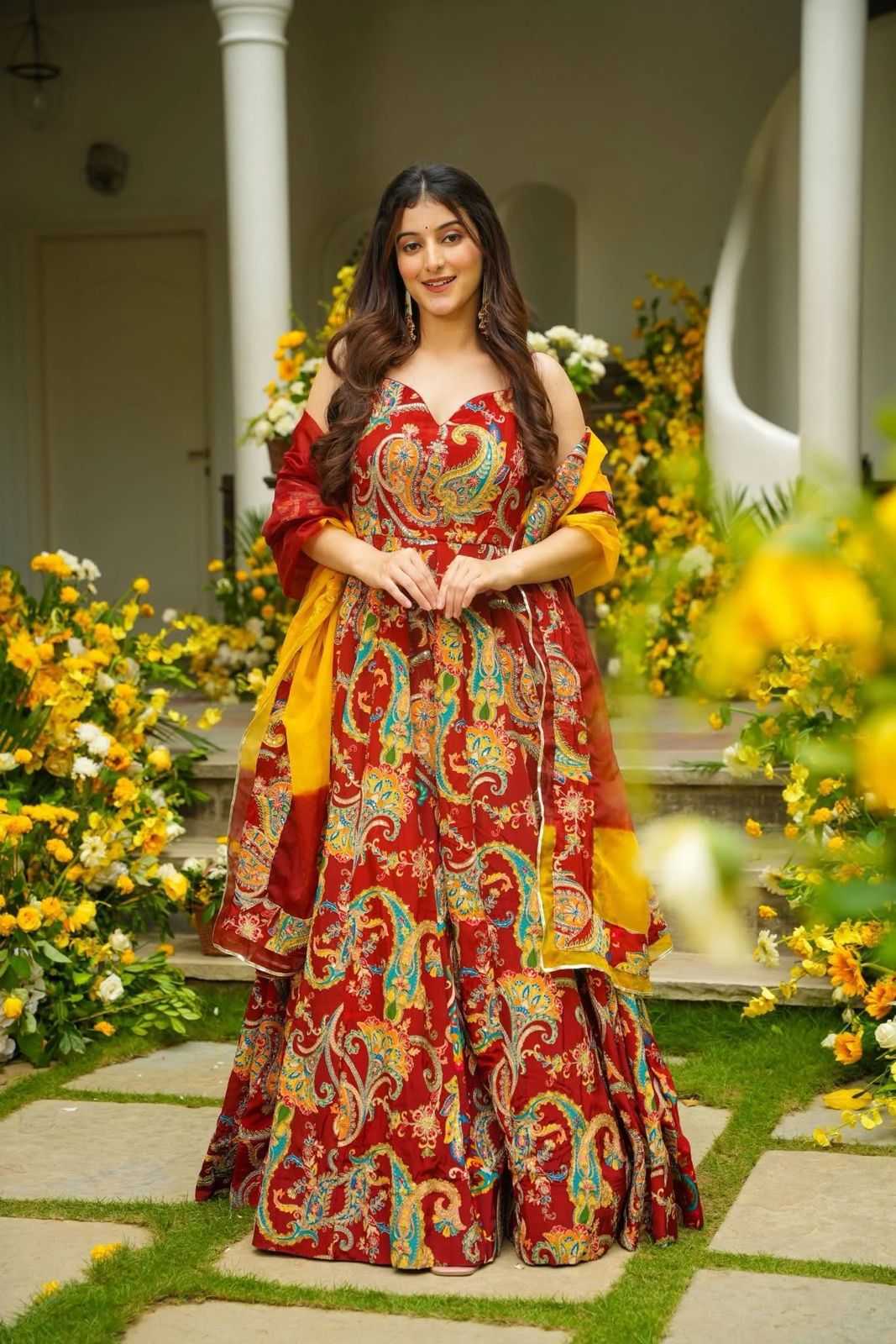 Organza Silk Printed Gown