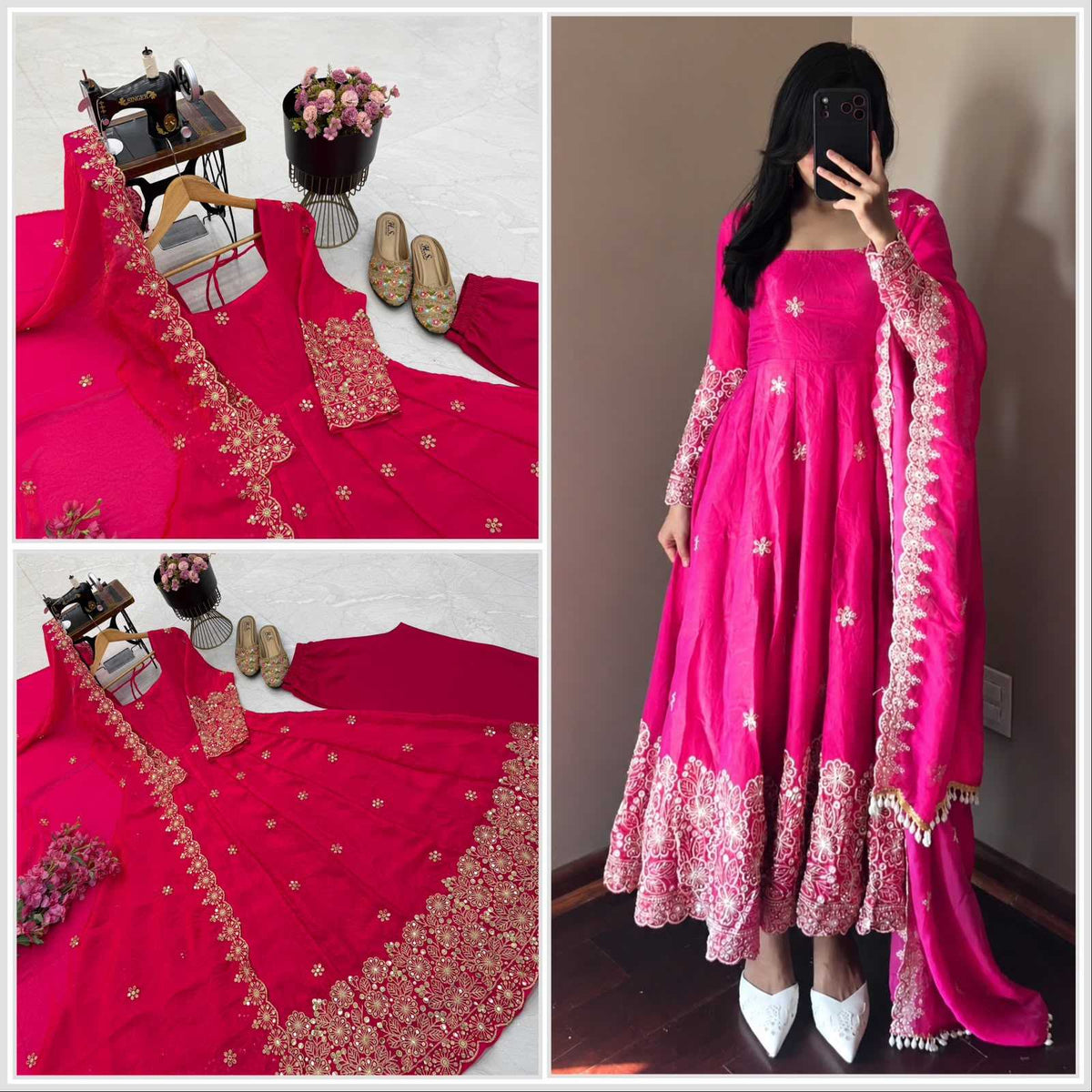 Candy Crush Silk Embroidery Gown