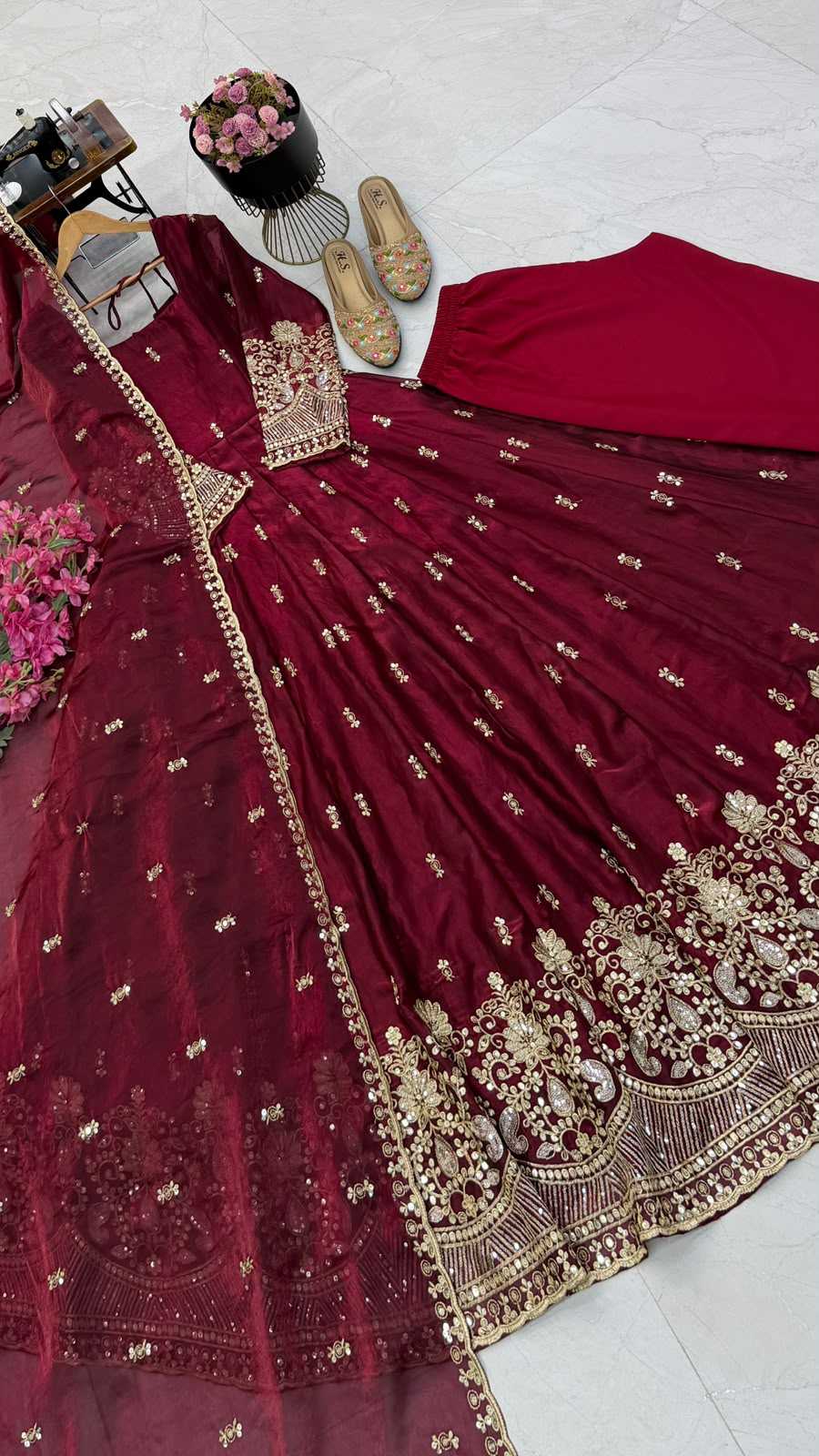 Kadva Coth Soft Silk Fancy Gown