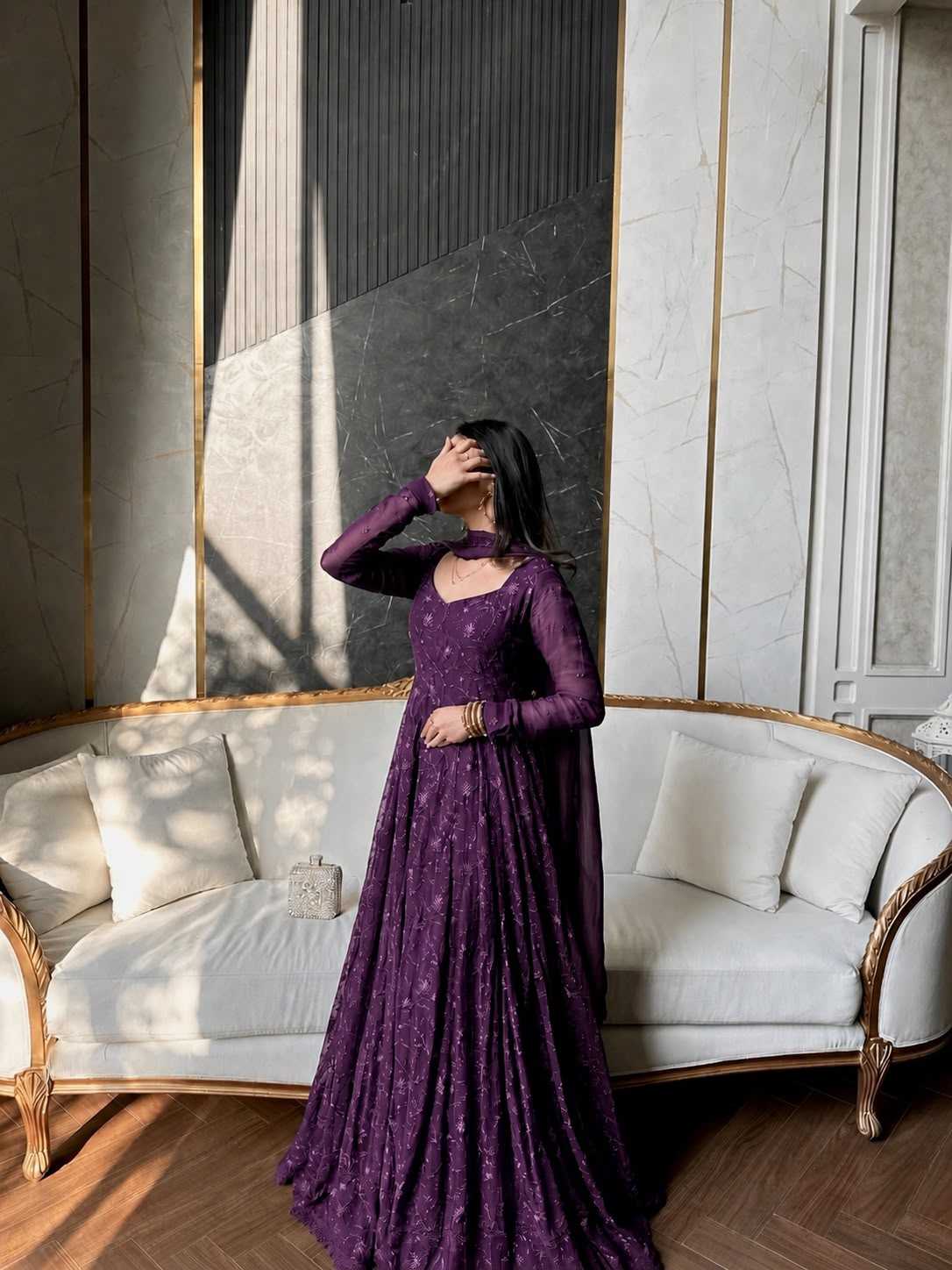Heavy Silk Embroidery Gown